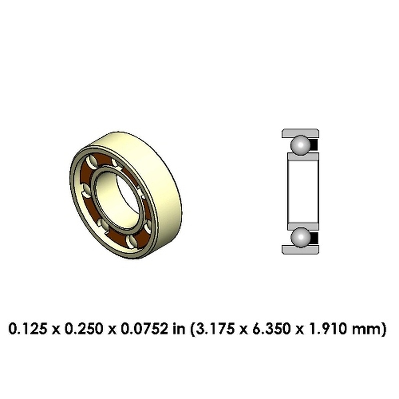 Dental Bearing Dimension Drawing 60