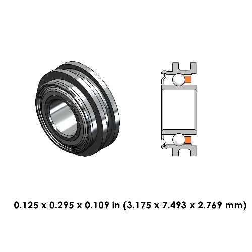 Flanged Dental Bearing Drawing