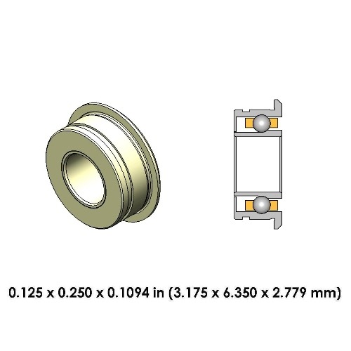 Flanged Dental Bearing Drawing