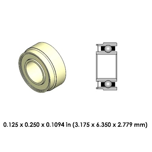 Flanged Dental Bearing Drawing