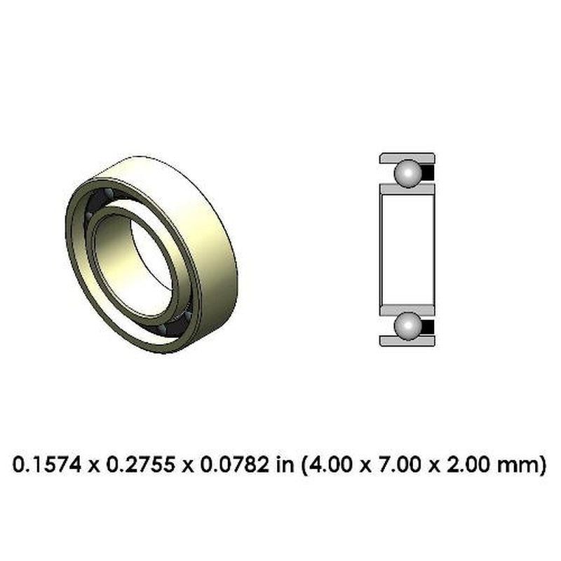 Flanged Dental Bearing Drawing