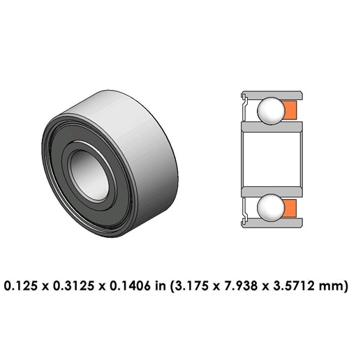 Shielded Dental Bearing Drawing