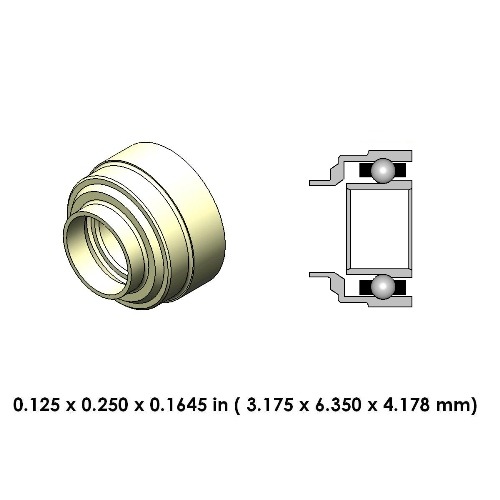 Shielded Dental Bearing Drawing